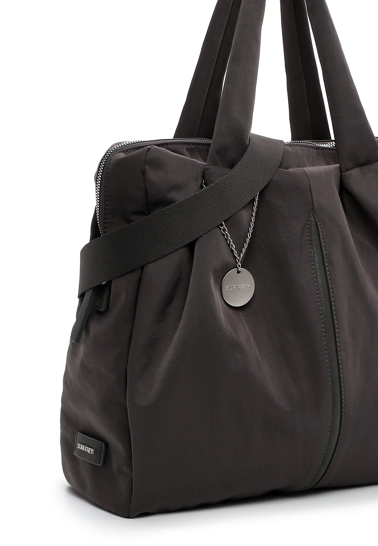SURI FREY Pauly City Shoulder Bag L Schultertasche Grey mit Reissverschluss