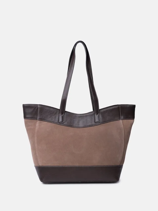 RE:DESIGNED Sol Big Handtasche Grau Vollleder