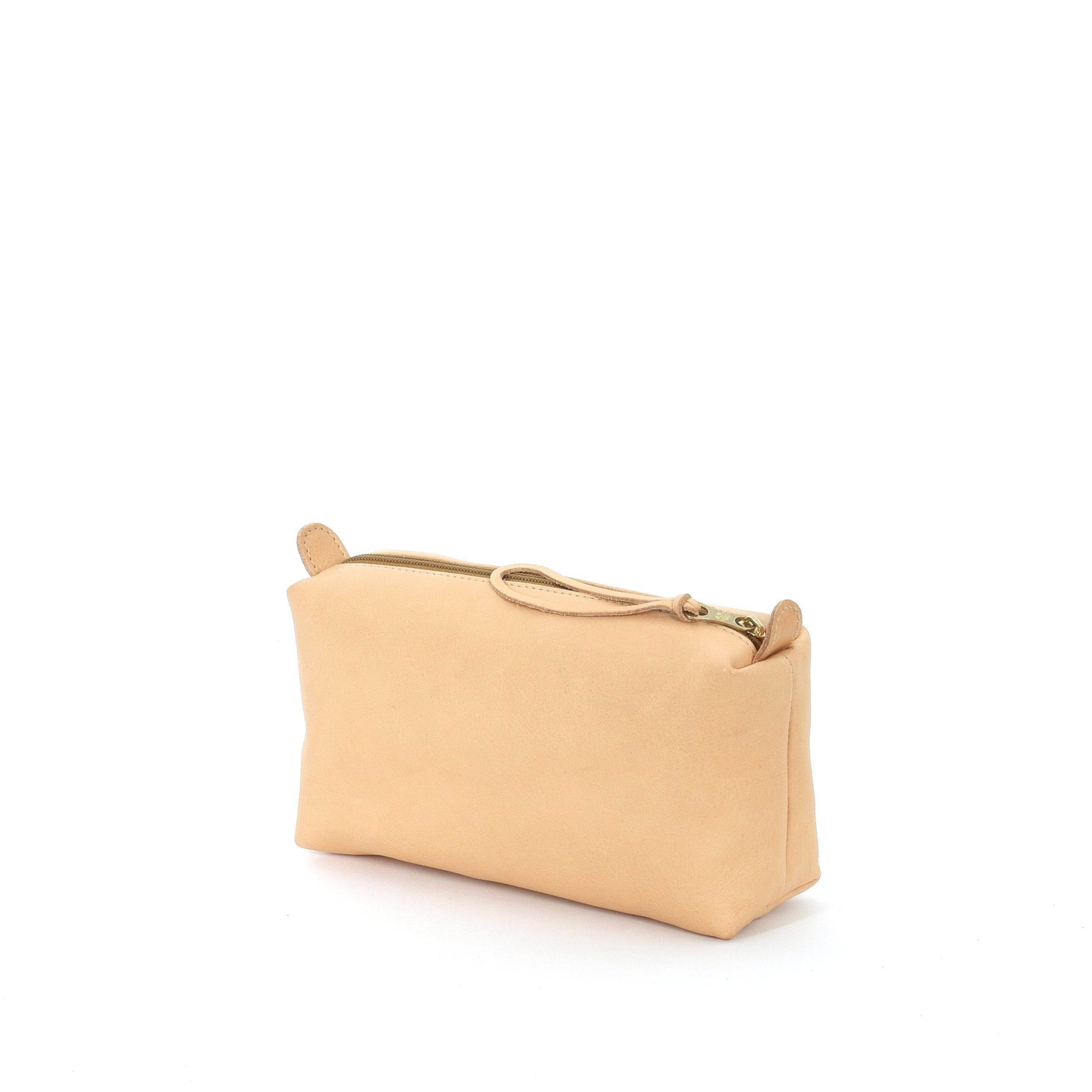 Il Bisonte Kosmetiktasche Beauty-Case Natur Vollleder