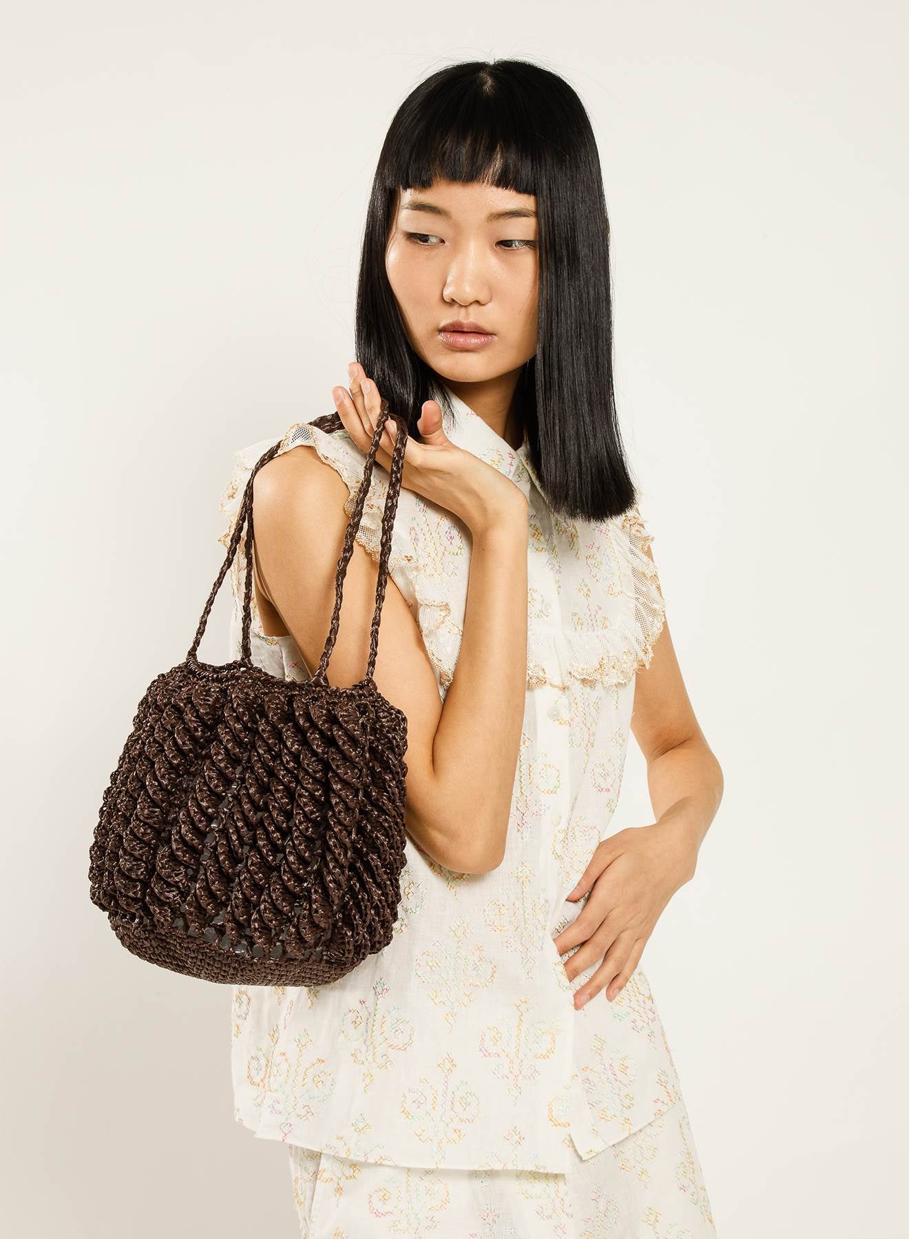 Maria la Rosa Gargano BR22.71 Tasche Ecru Rafia