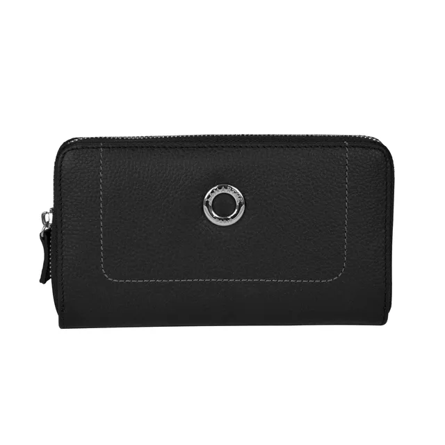 Lamarthe Paris Portemonnaie Leder Schwarz 19cm