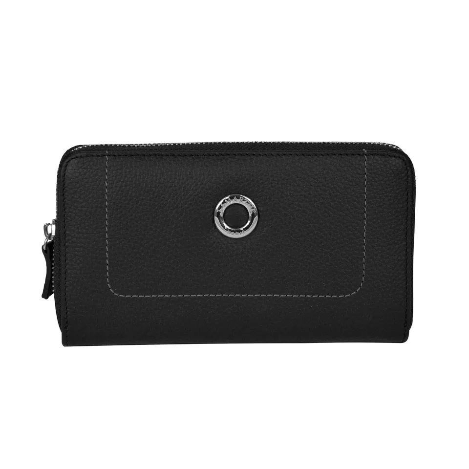 Lamarthe Paris Portemonnaie Leder Schwarz 19cm