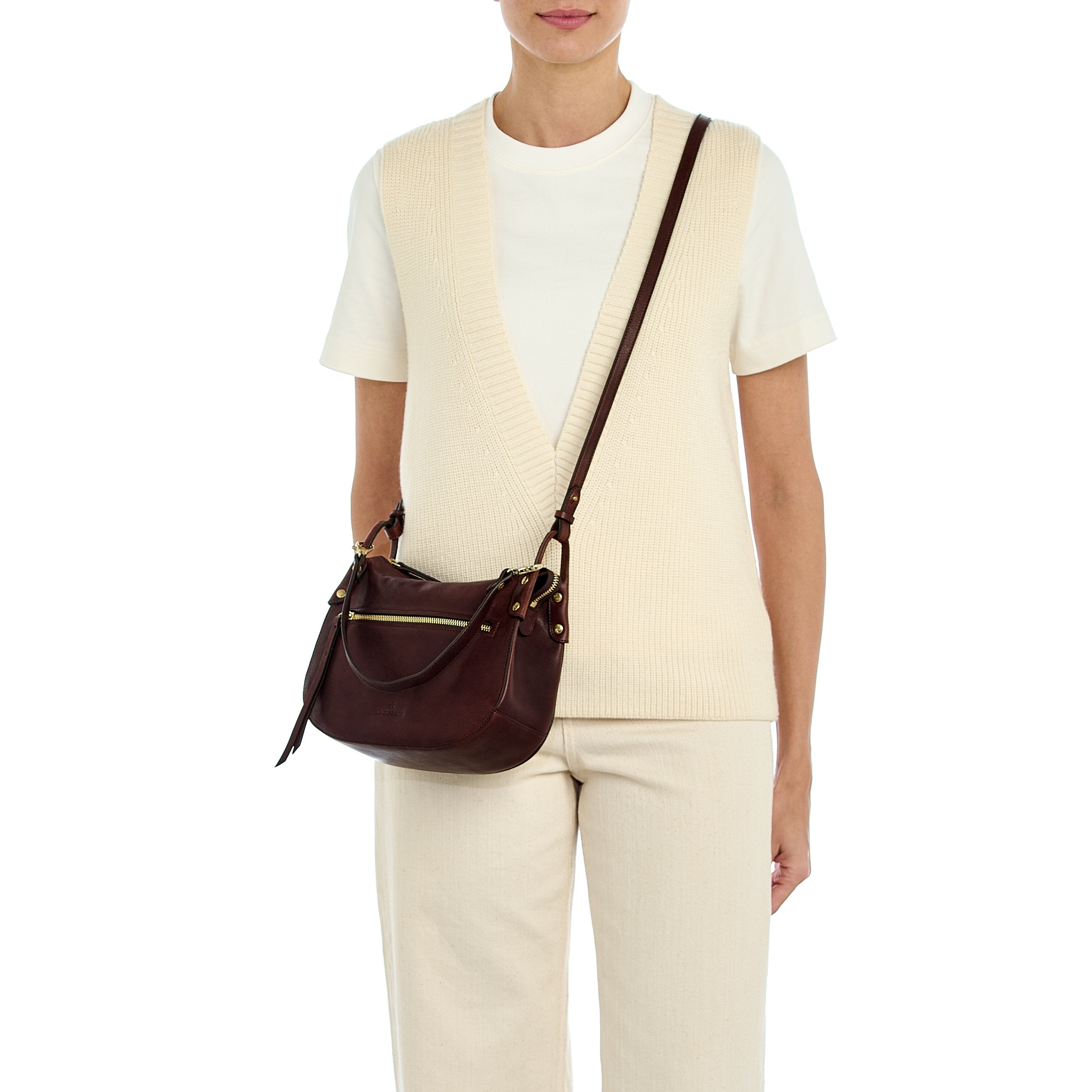 Il Bisonte Essenza Umhängetasche Damen Vintage-Leder