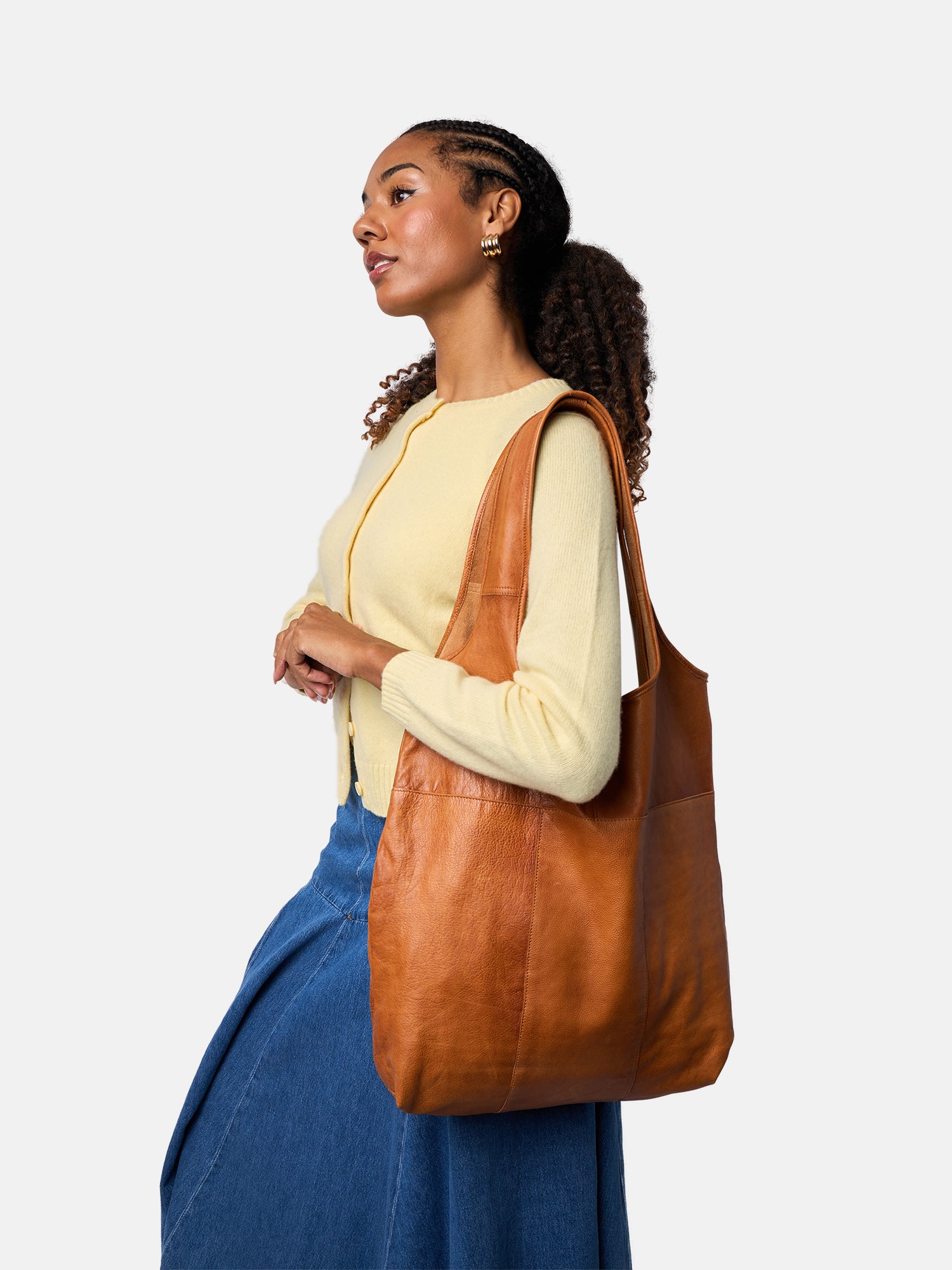 RE:DESIGNED Lyra Urban Shopper Burned Tan Leder