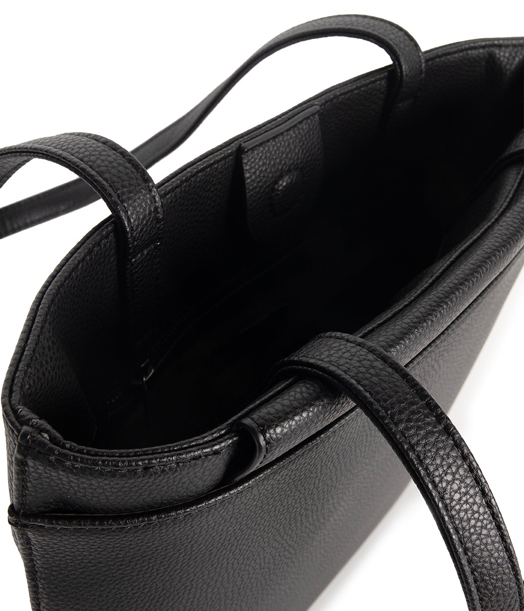 Matt & Nat Grain Koe Tote Handtasche Schwarz Laptop
