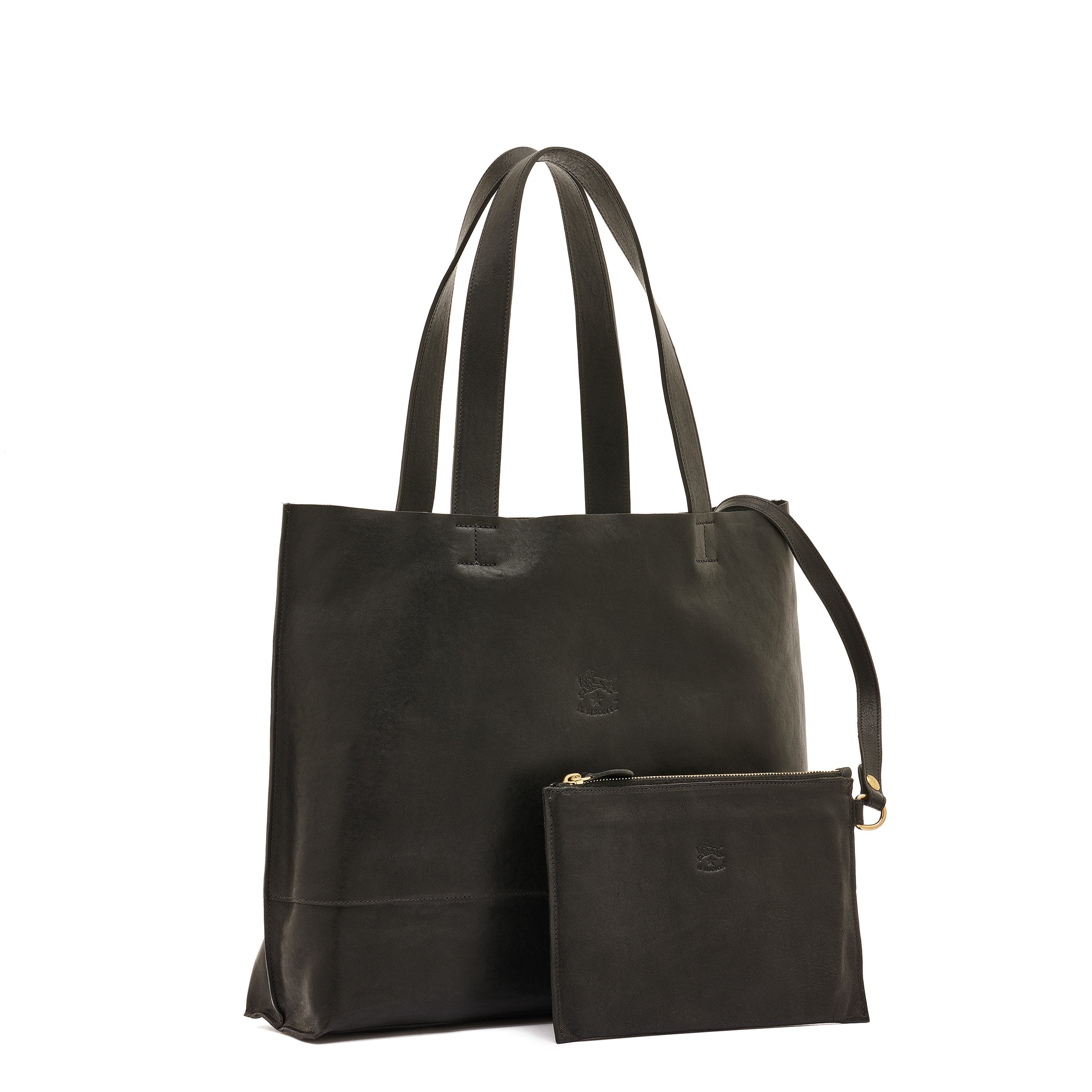 Il Bisonte Talamone Shopper schwarz Vollleder