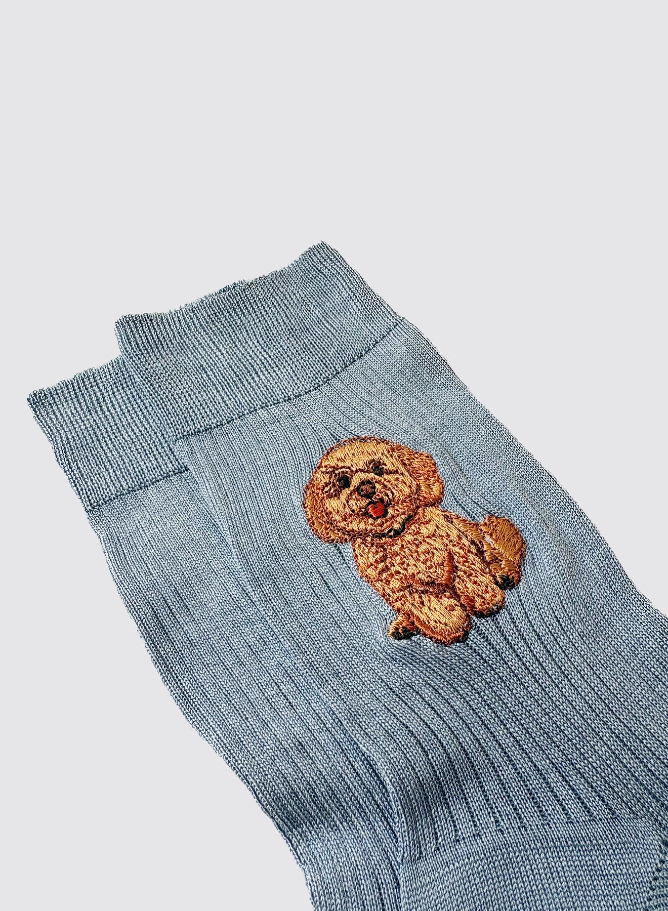 Maria la Rosa Toy Dog Socken Perlino Seide Stick