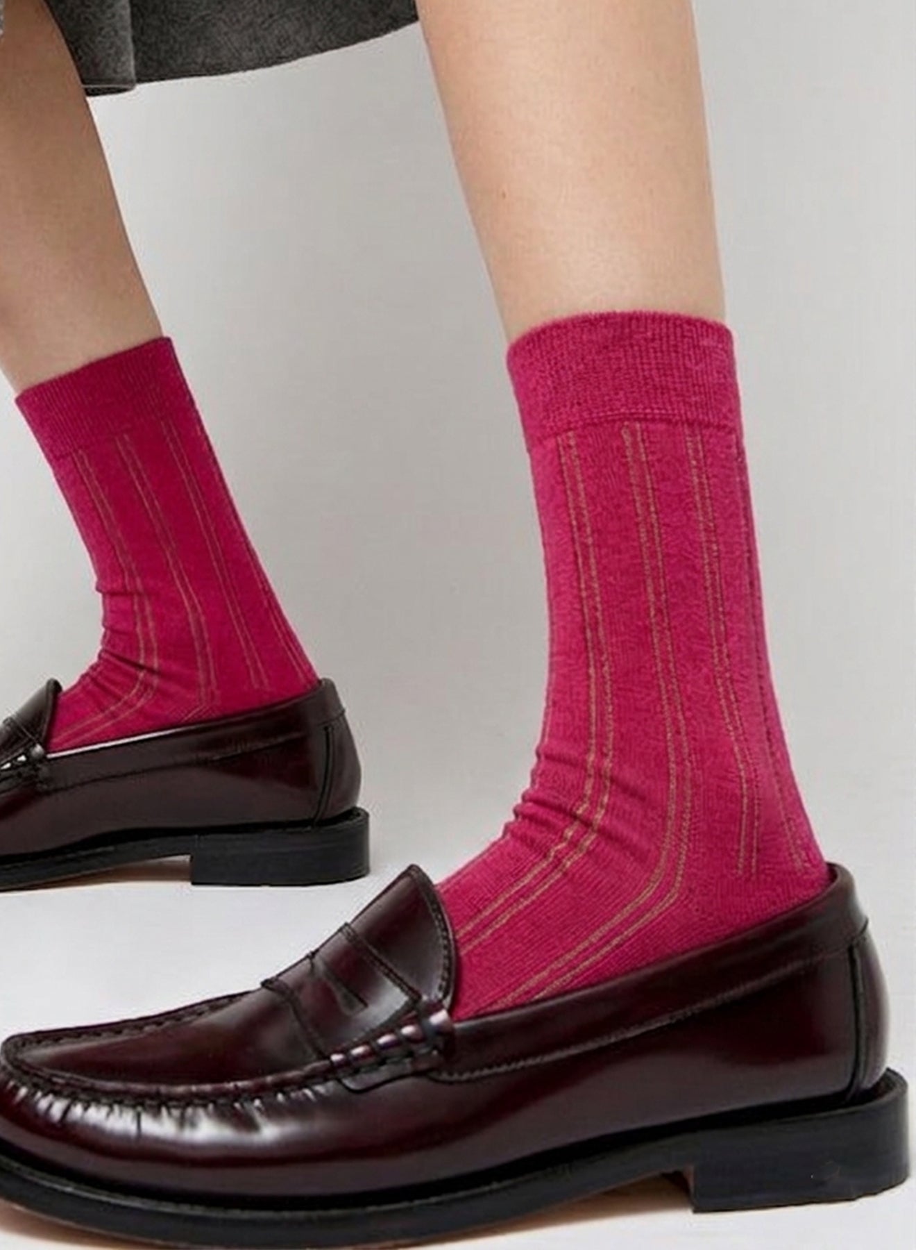Maria la Rosa WD034RI1848 Socken Magenta Baumwolle