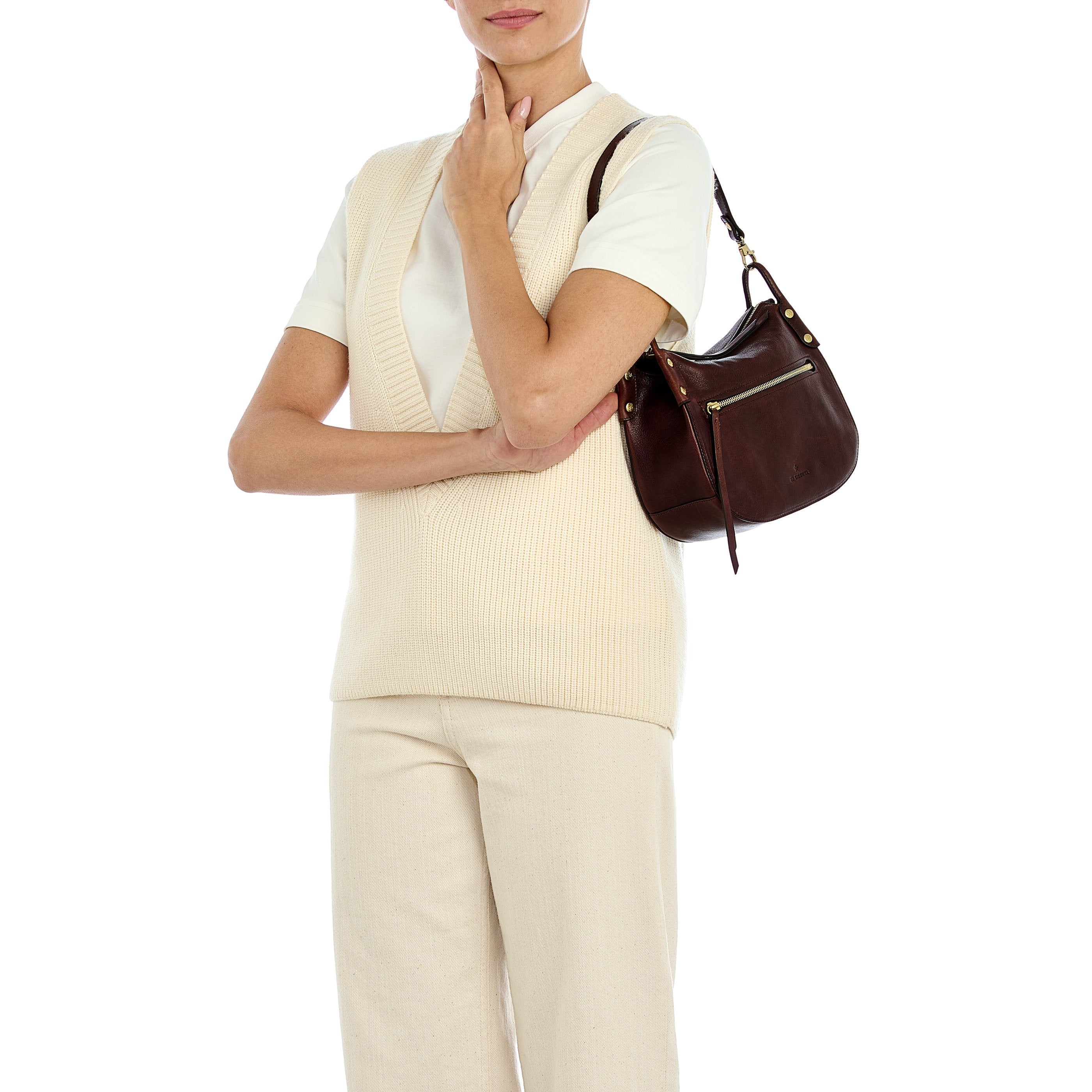 Il Bisonte Essenza Umhängetasche Damen Vintage-Leder