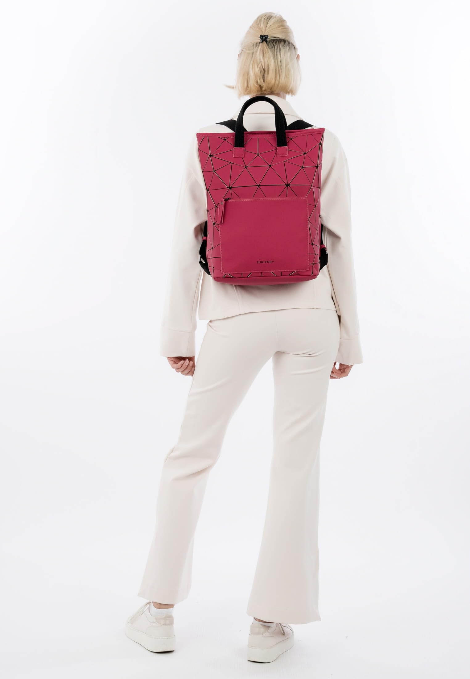 SURI FREY Jessy-Lu City Rucksack Berry 3D-Optik