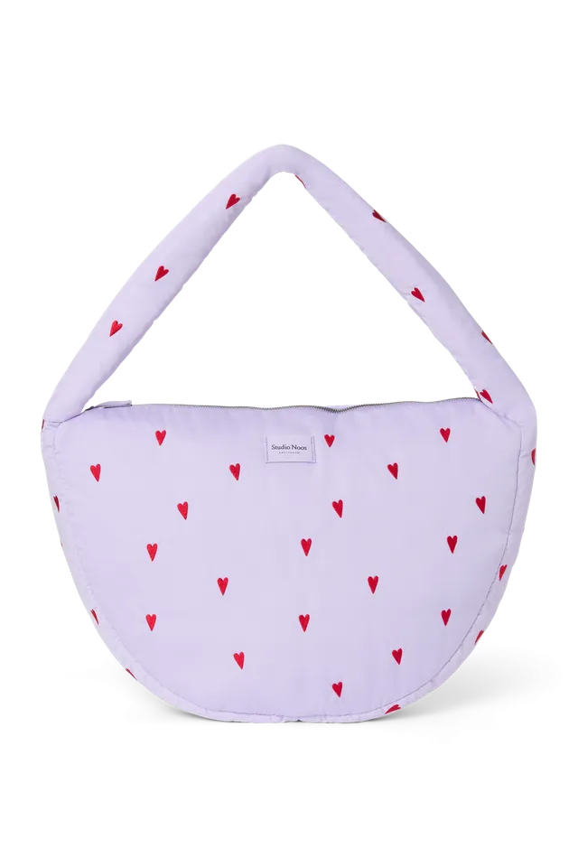 Studio Noos Puffy Cross Body Bag Umhängetasche Purple Hearts