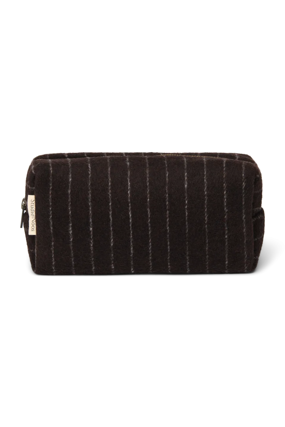 Studio Noos Flannel Chalkstripe Pouch Täschchen Braun gestreift