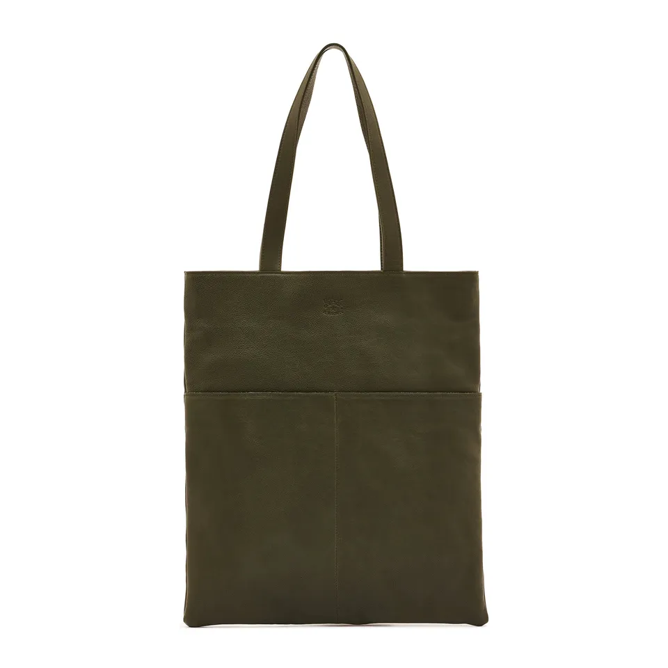 Il Bisonte Oriuolo Shopper Ledertasche grün