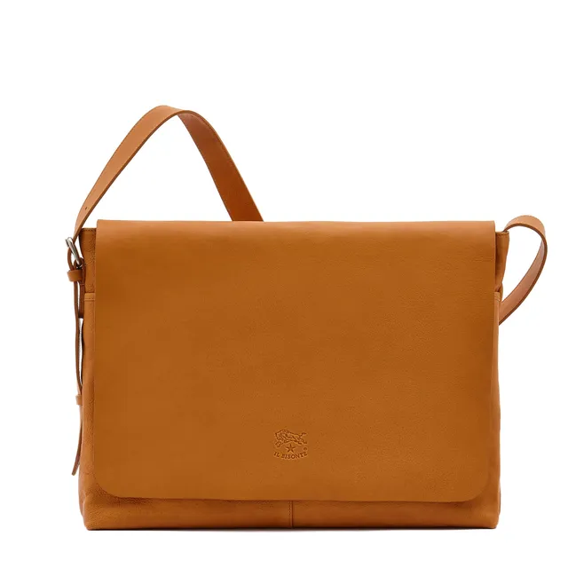 Il Bisonte Brolio Messenger Rindsleder natur Herren