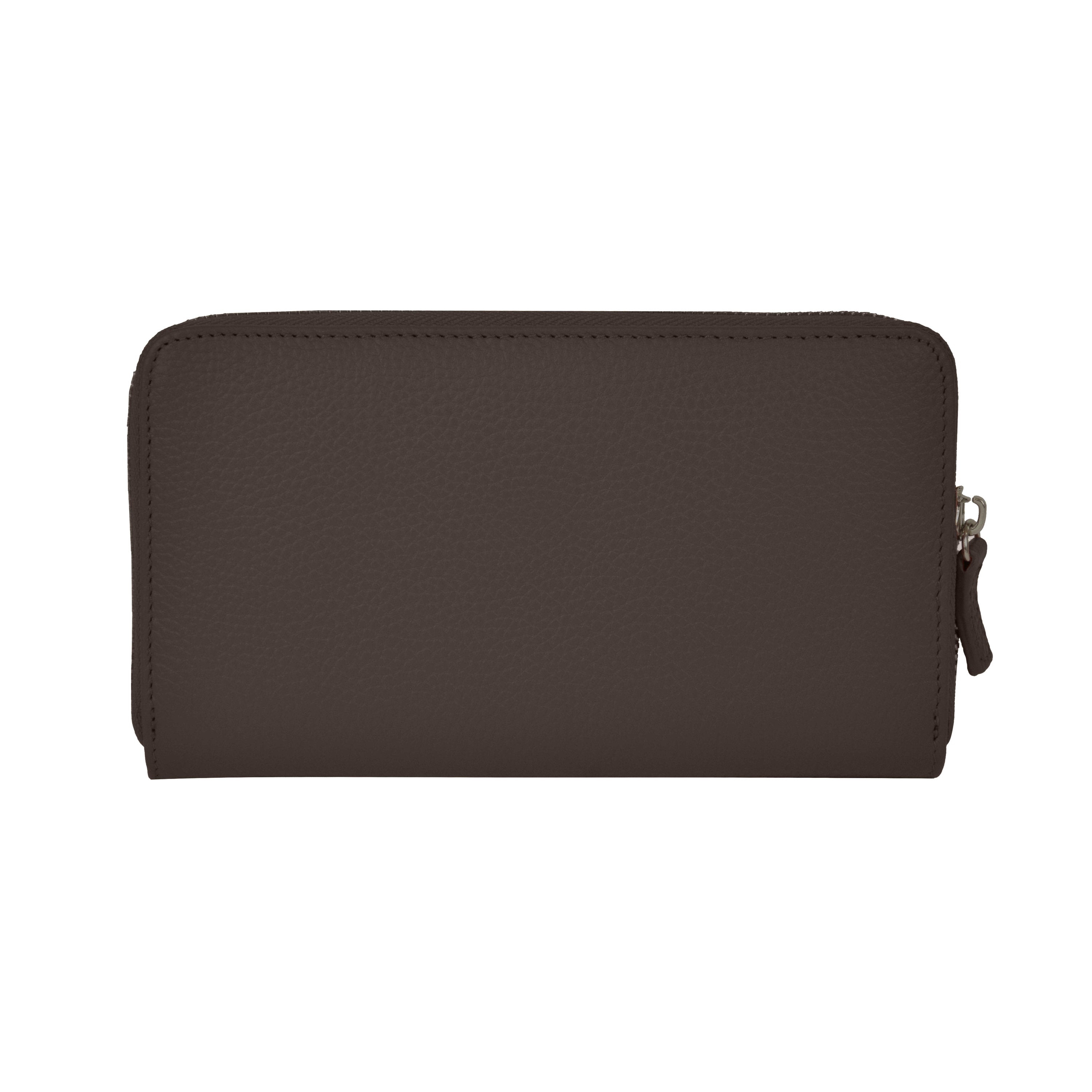 Lamarthe Paris Geldbörse Braun Vollleder 19 cm