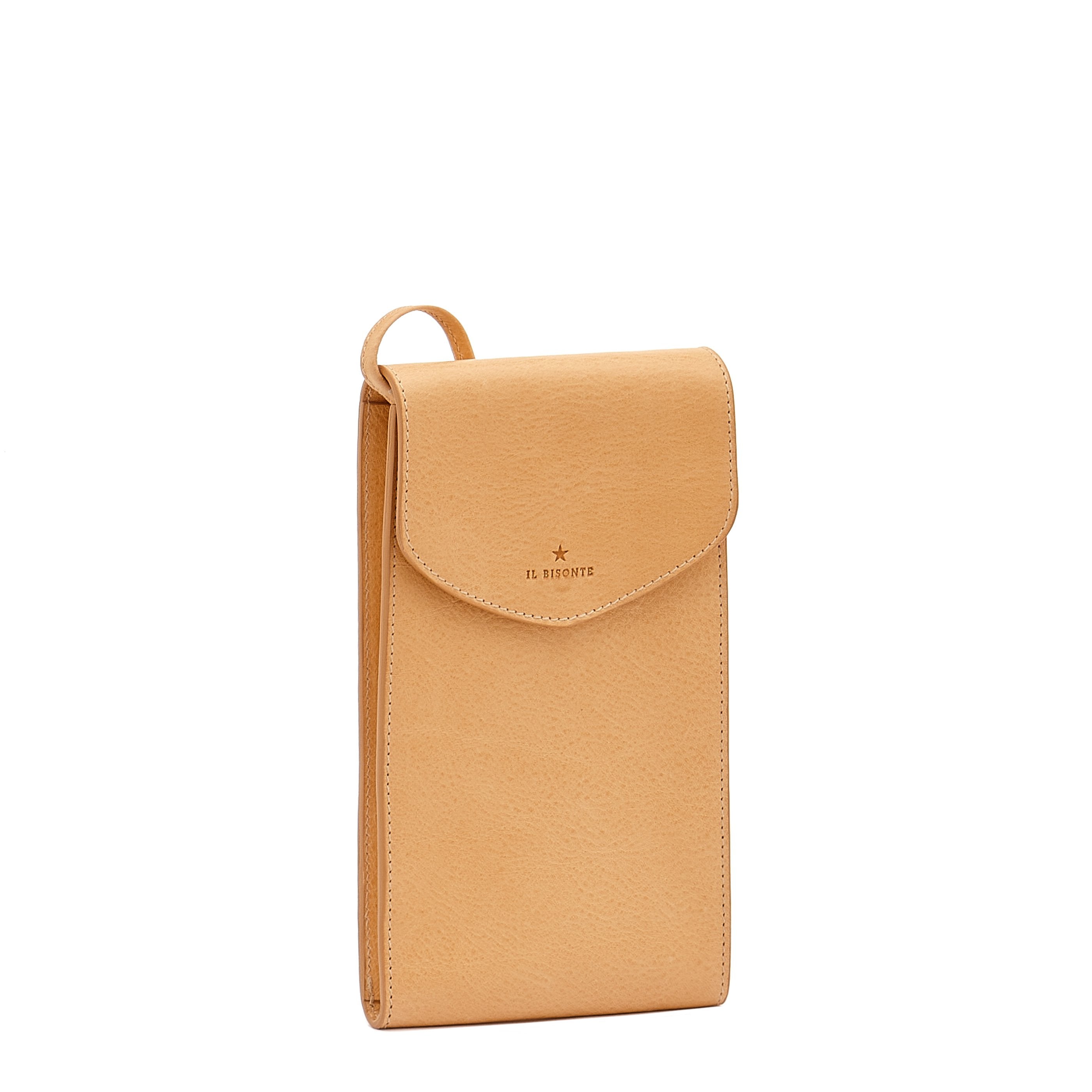 Il Bisonte Bigallo Handytasche Natur Leder Umhängeriemen