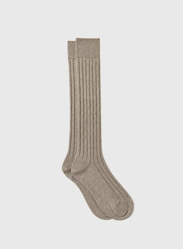 Maria la Rosa Bio College Socks Socken Sabbia Bio-Baumwolle
