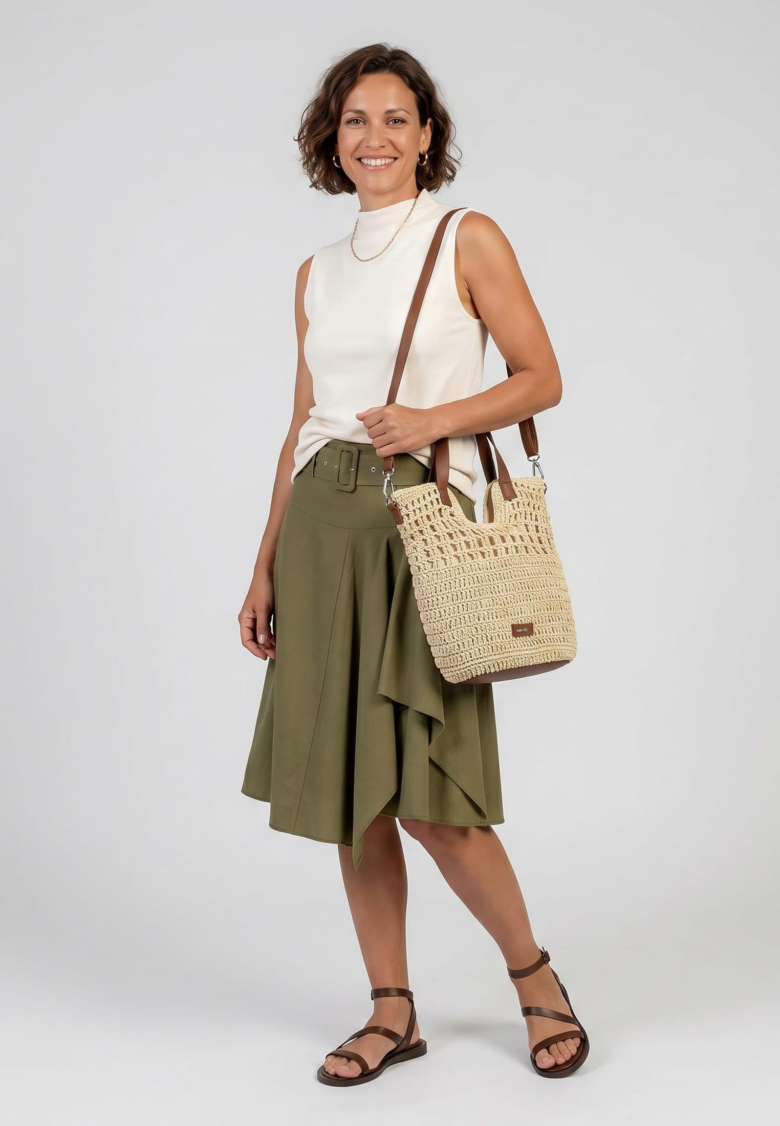 SURI FREY Marley Cityshopper Shopper Beige Bast 34 cm