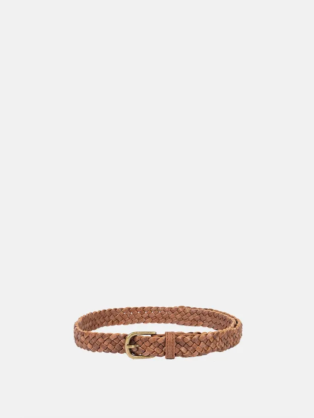 RE:DESIGNED Hazel 5292 Flechtgürtel Walnut Leder