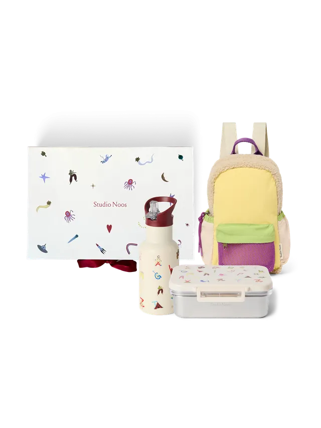 Studio Noos Back to School Geschenkset Edelstahl Beige 350ml