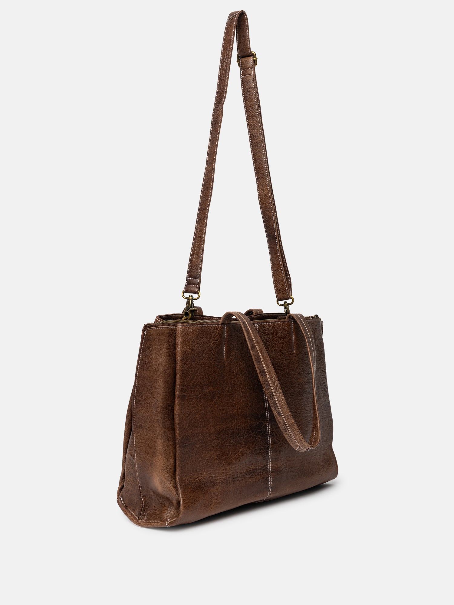 RE:DESIGNED Eliana 6055 Arbeitstasche Woodsmoke Leder