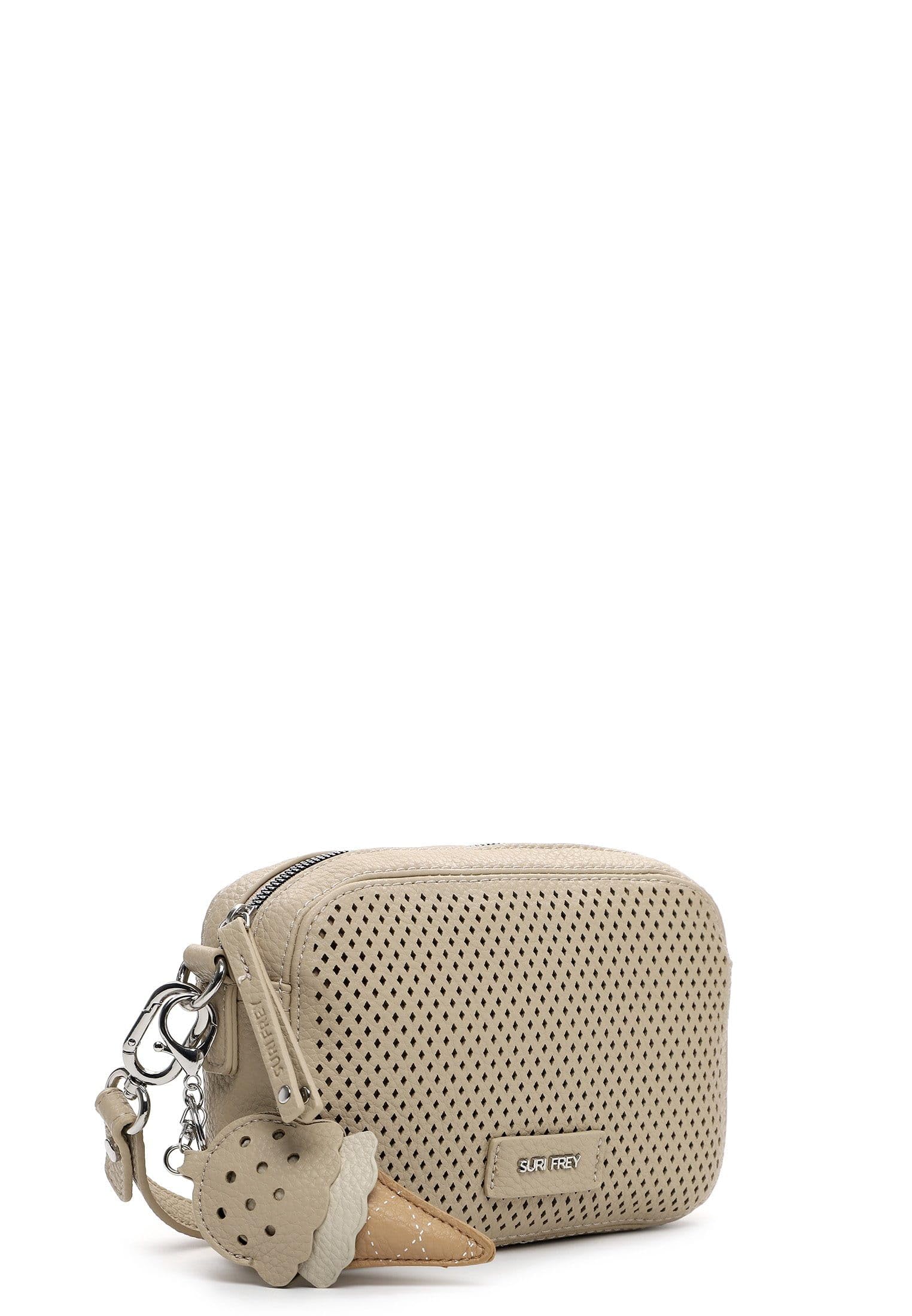 SURI FREY Cilly Crossbody Bag Umhängetasche Beige perforiert