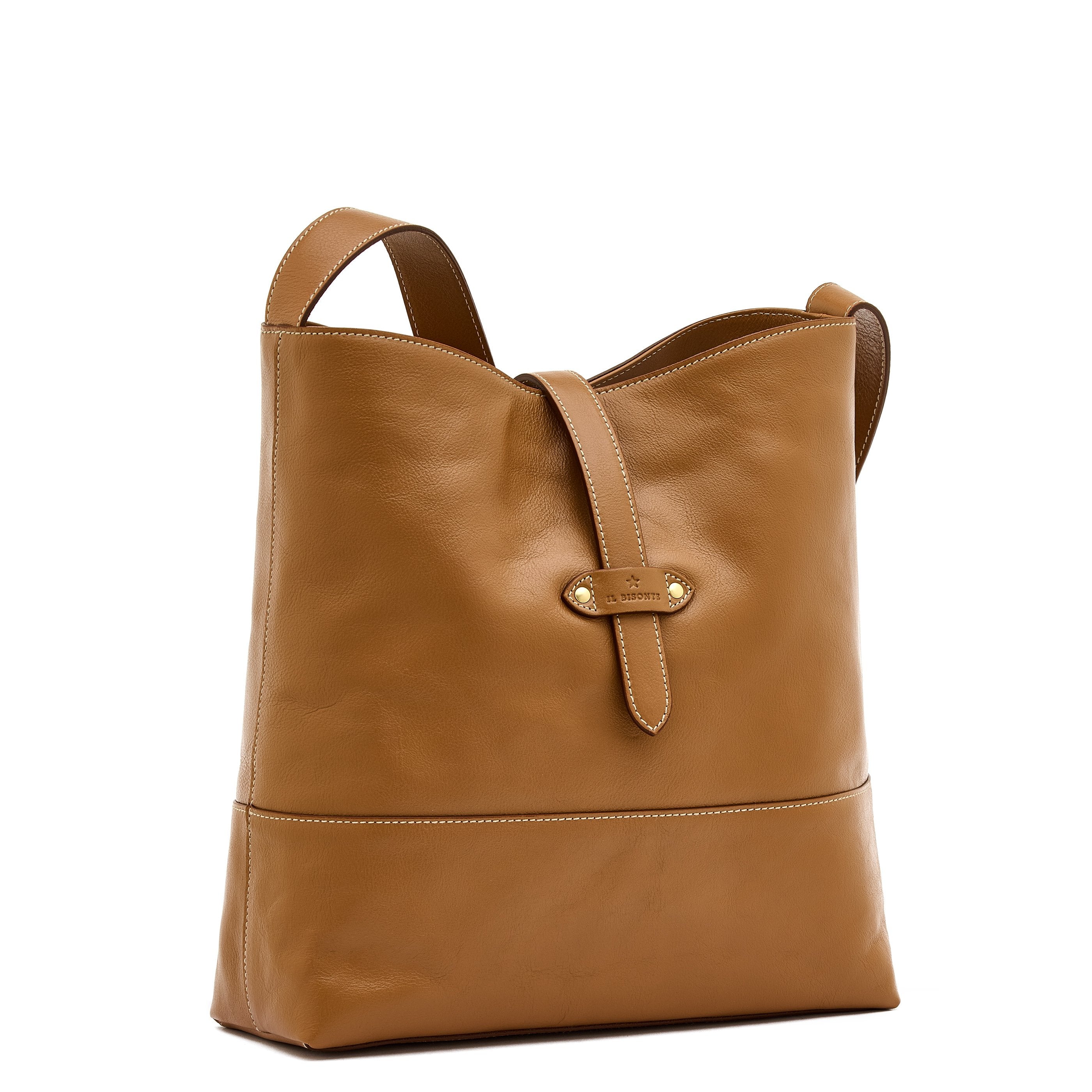 Il Bisonte Archivio Schultertasche Vollleder Gianduia
