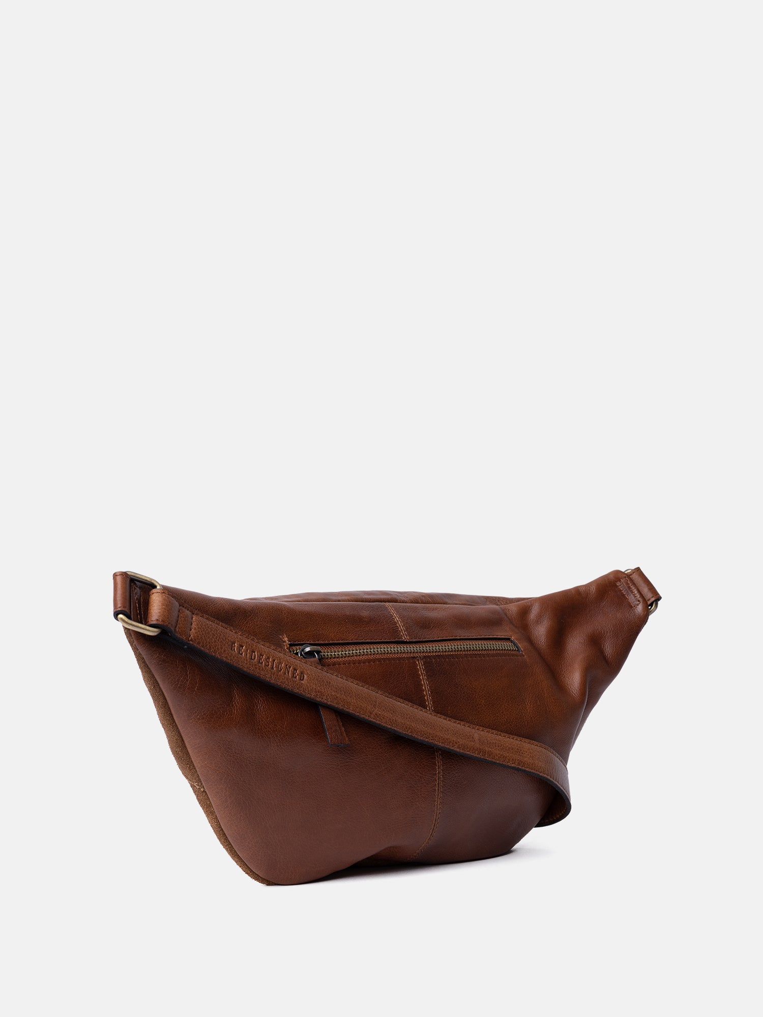 RE:DESIGNED Selma 6689 Bauchtasche Walnuss Vollleder