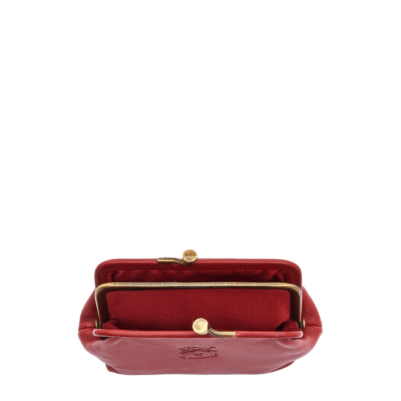 Il Bisonte Portemonnaie Vollleder Rot Bügel
