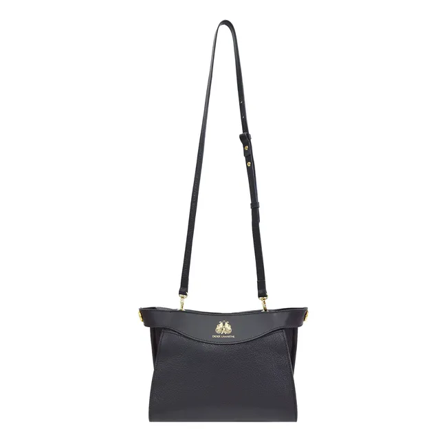 Lamarthe Heritage Umhängetasche schwarz Vollleder