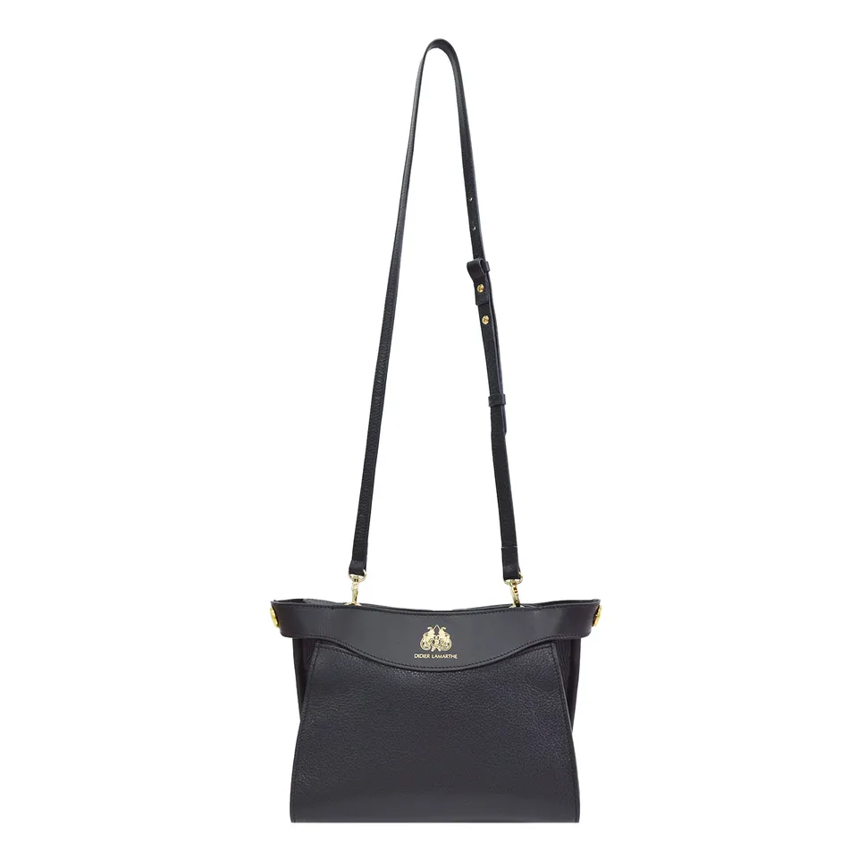 Lamarthe Heritage Umhängetasche schwarz Vollleder