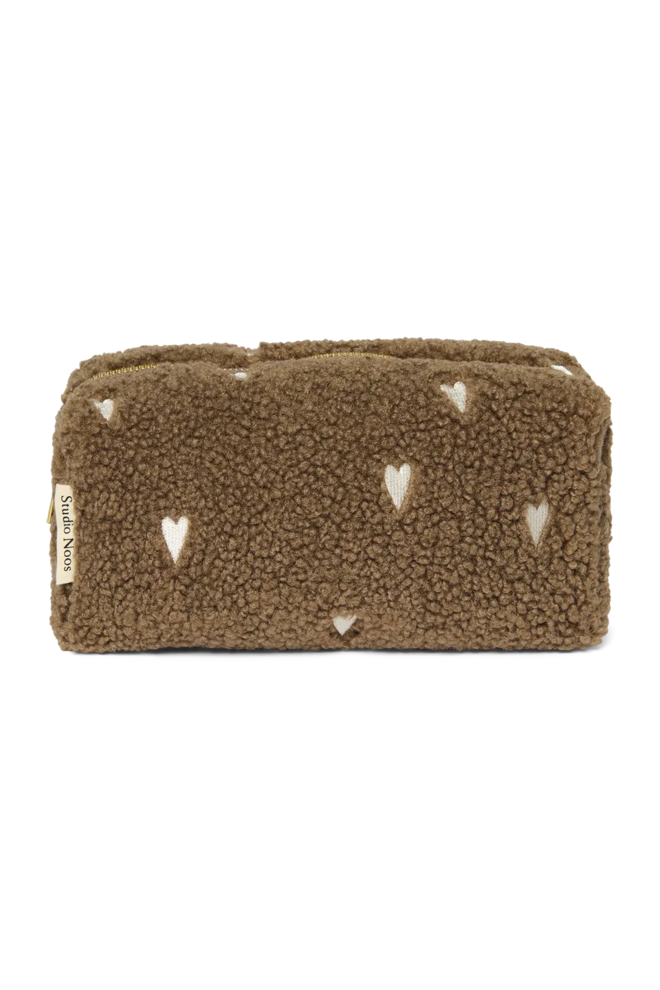 Studio Noos Teddy Pouch Brown Hearts Täschchen Braun