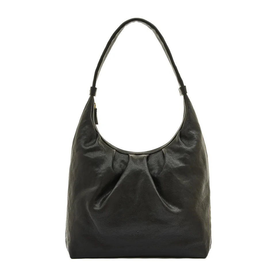 Il Bisonte Accademia Hobo schwarz Vintage-Vollleder