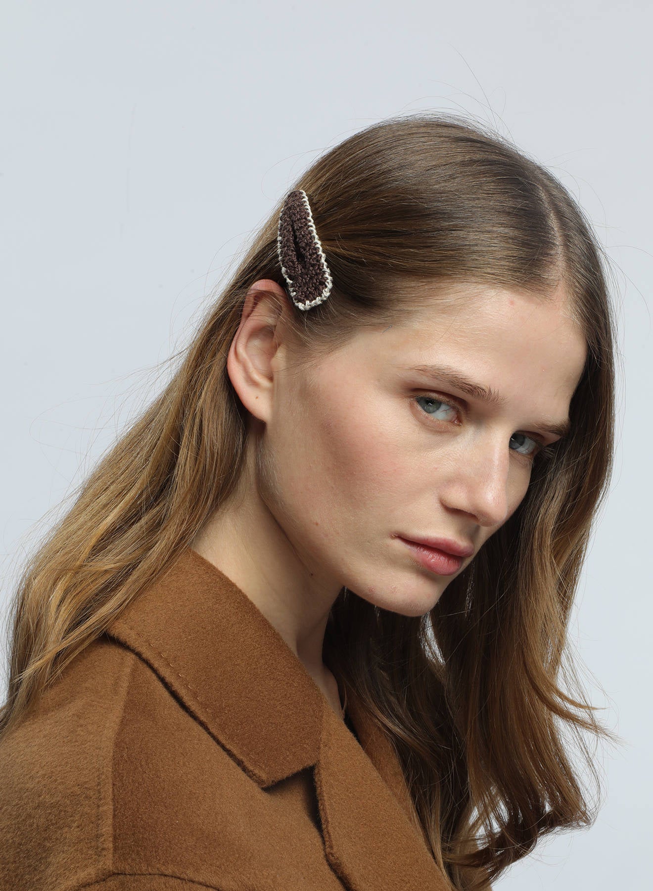 Maria la Rosa Helen Clip Haarspange Rust Häkel-Baumwolle