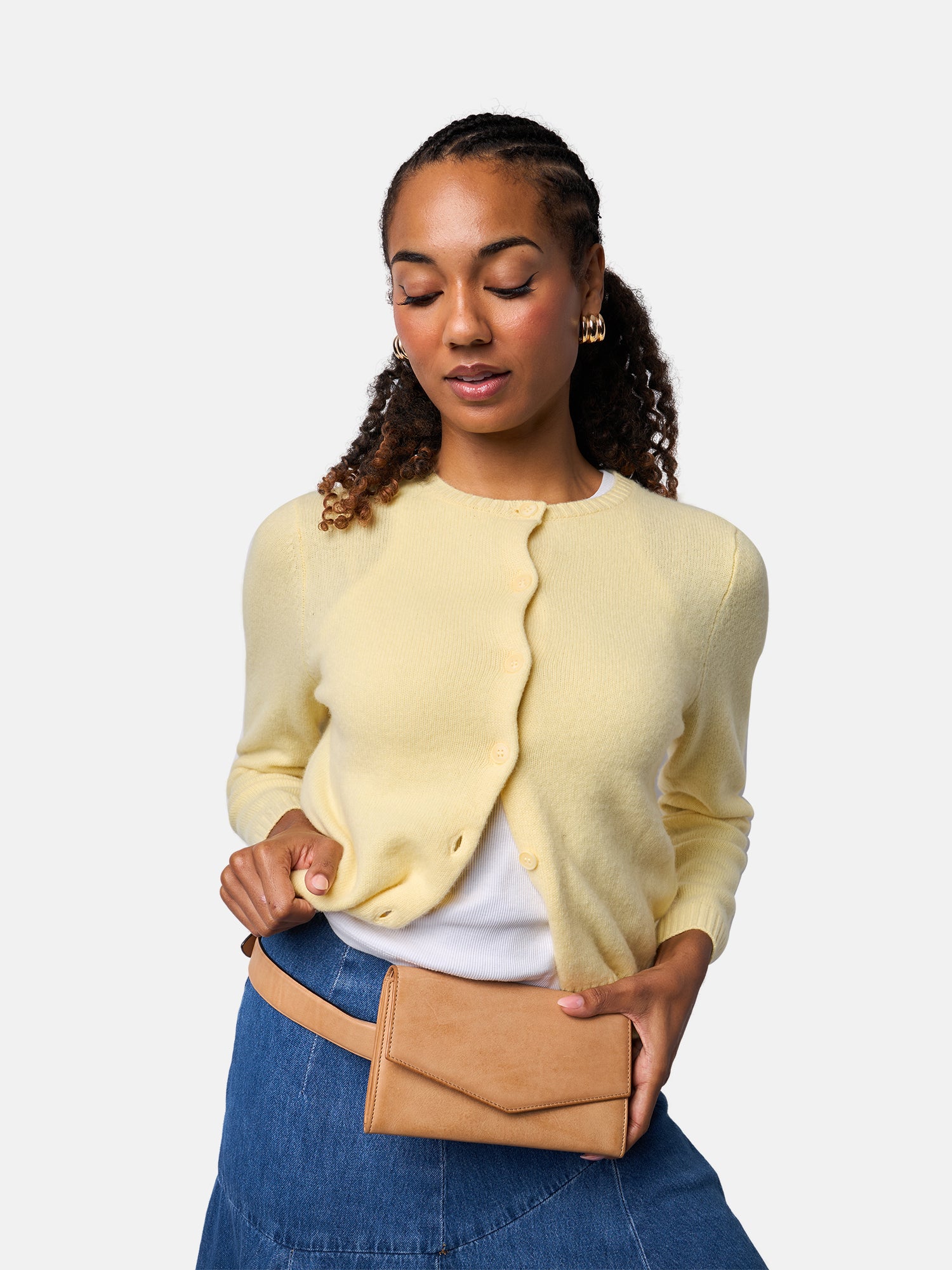 RE:DESIGNED Neo Gürteltasche Camel Vollleder
