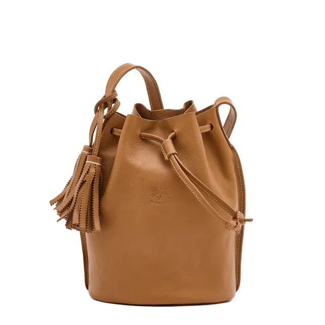 Il Bisonte Silvia Beuteltasche Damen gianduia Leder