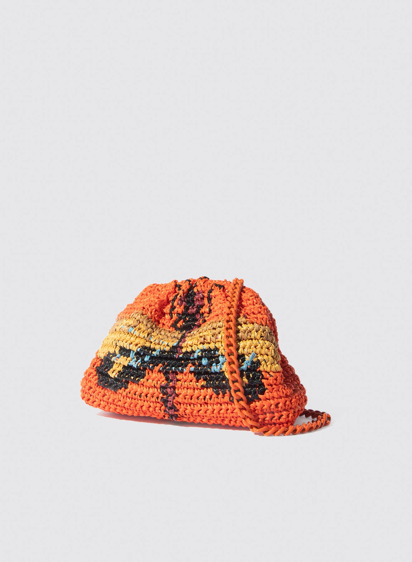 Maria la Rosa Dragonfly Crochet Mini Bag Orange
