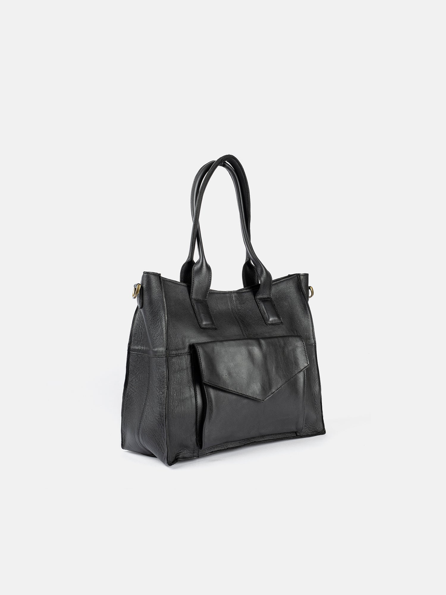 RE:DESIGNED Otilia Urban Schultertasche Schwarz Vollleder
