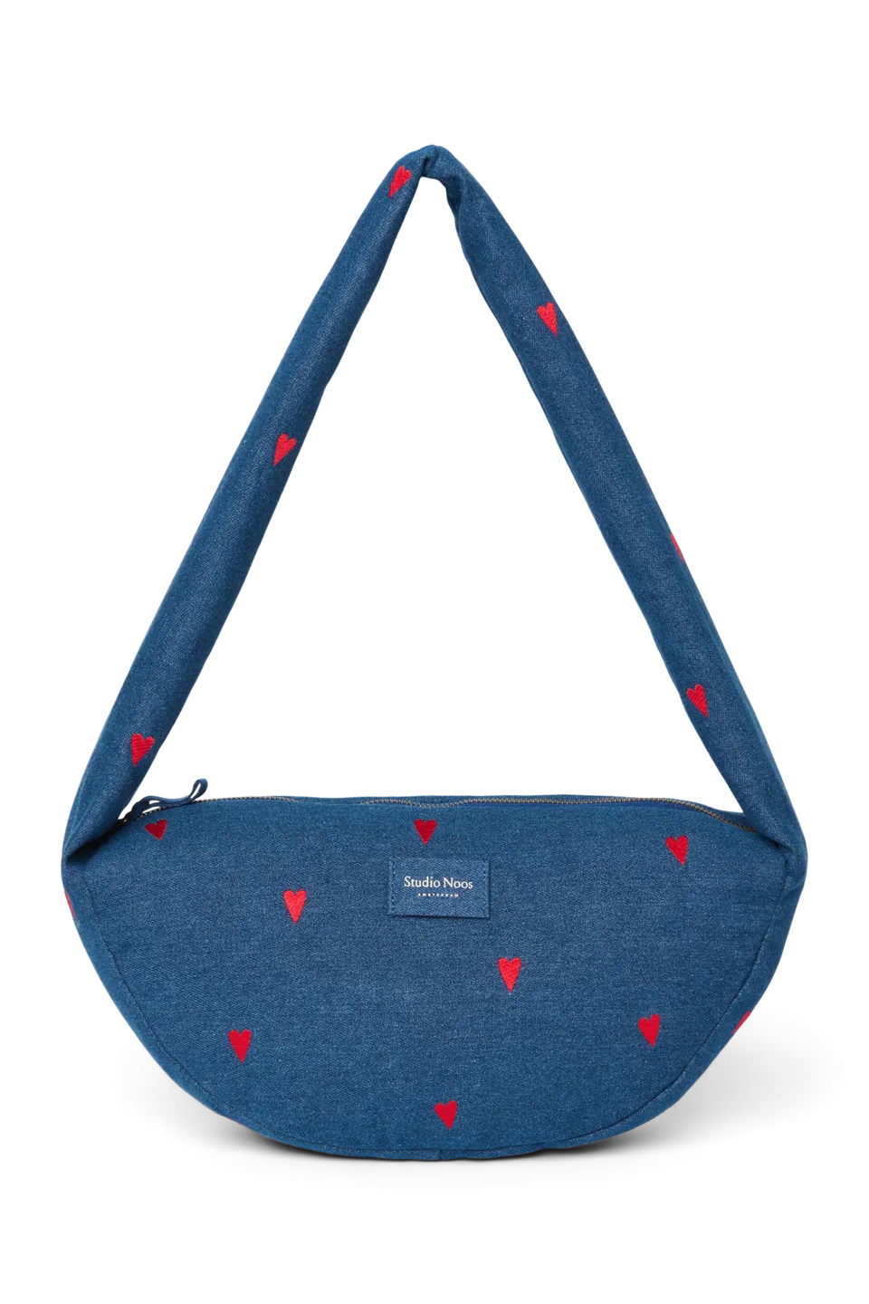 Studio Noos Denim Mini Umhängetasche Dark Blue Herzen Denim