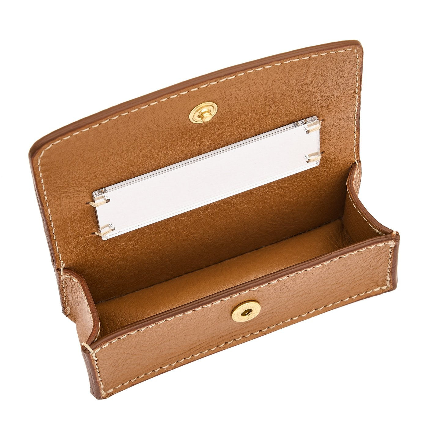 Il Bisonte Musa Lippenstiftetui Leder gianduia Spiegel