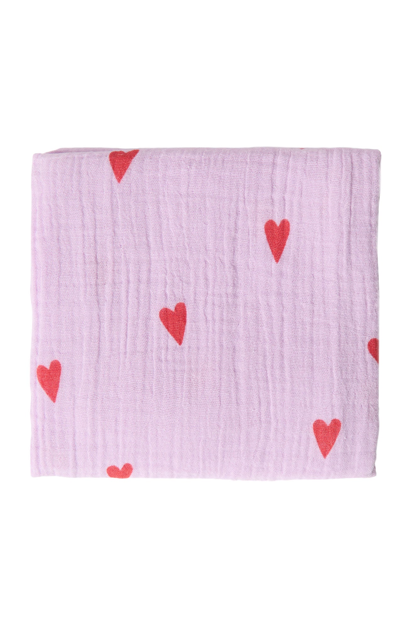 Studio Noos Swaddle Mulltuch Medium Purple Hearts