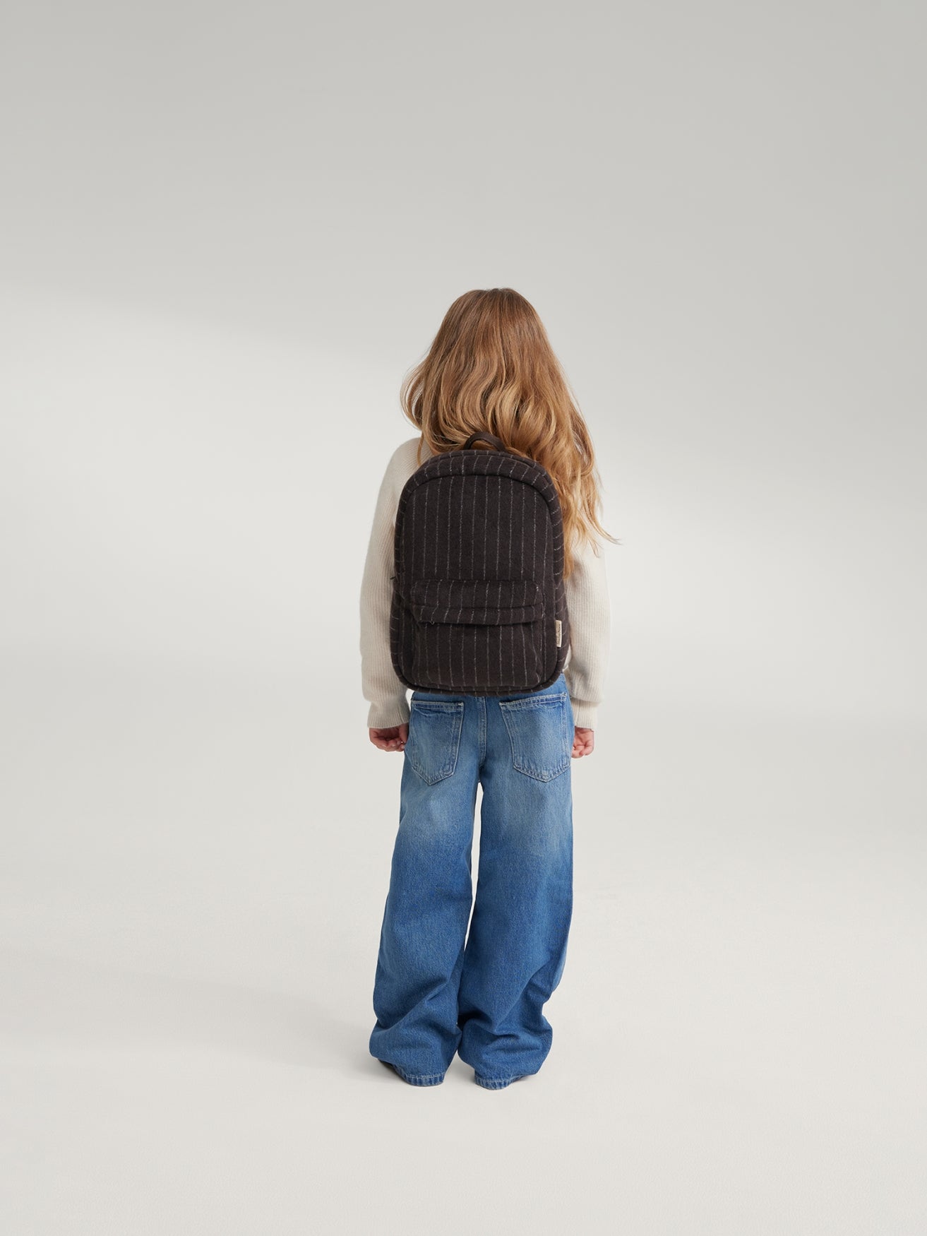 Studio Noos Flannel Midi Rucksack Braun Chalkstripe Kinder