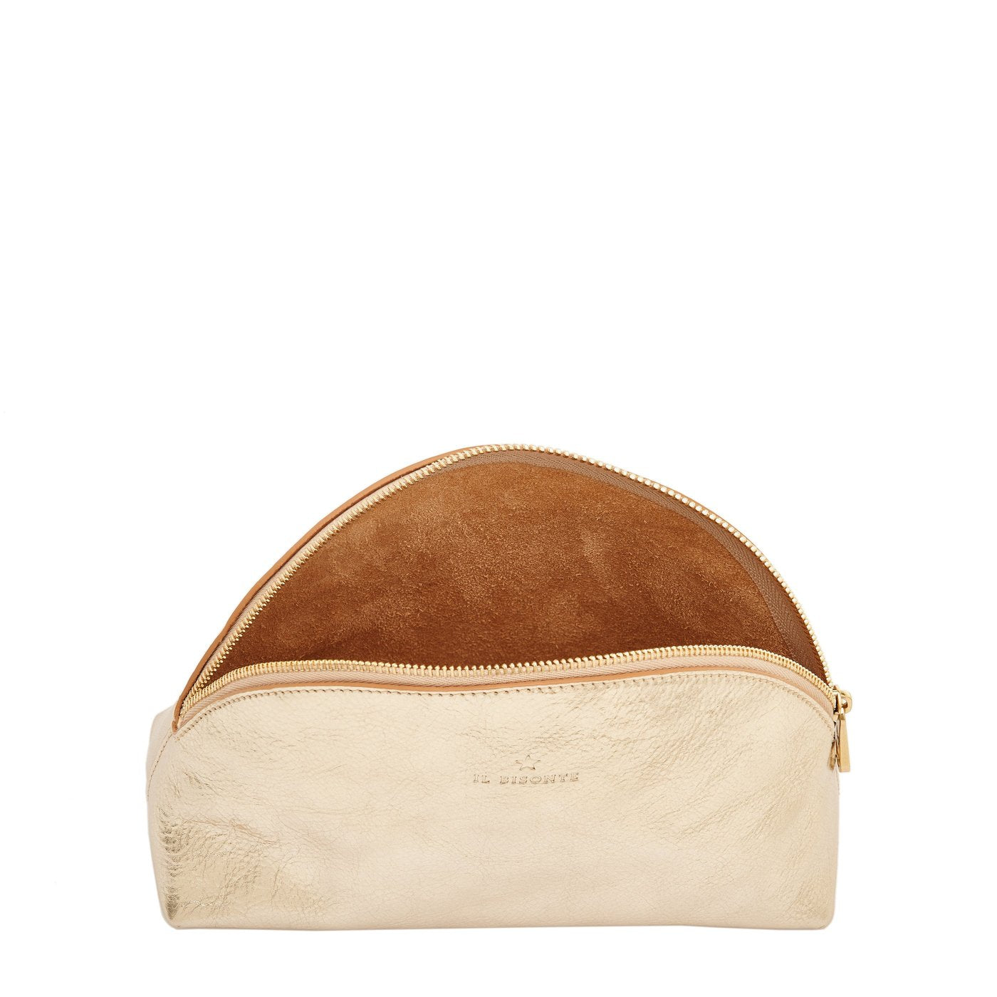 Il Bisonte Bigallo Pouch Platino Metallicleder