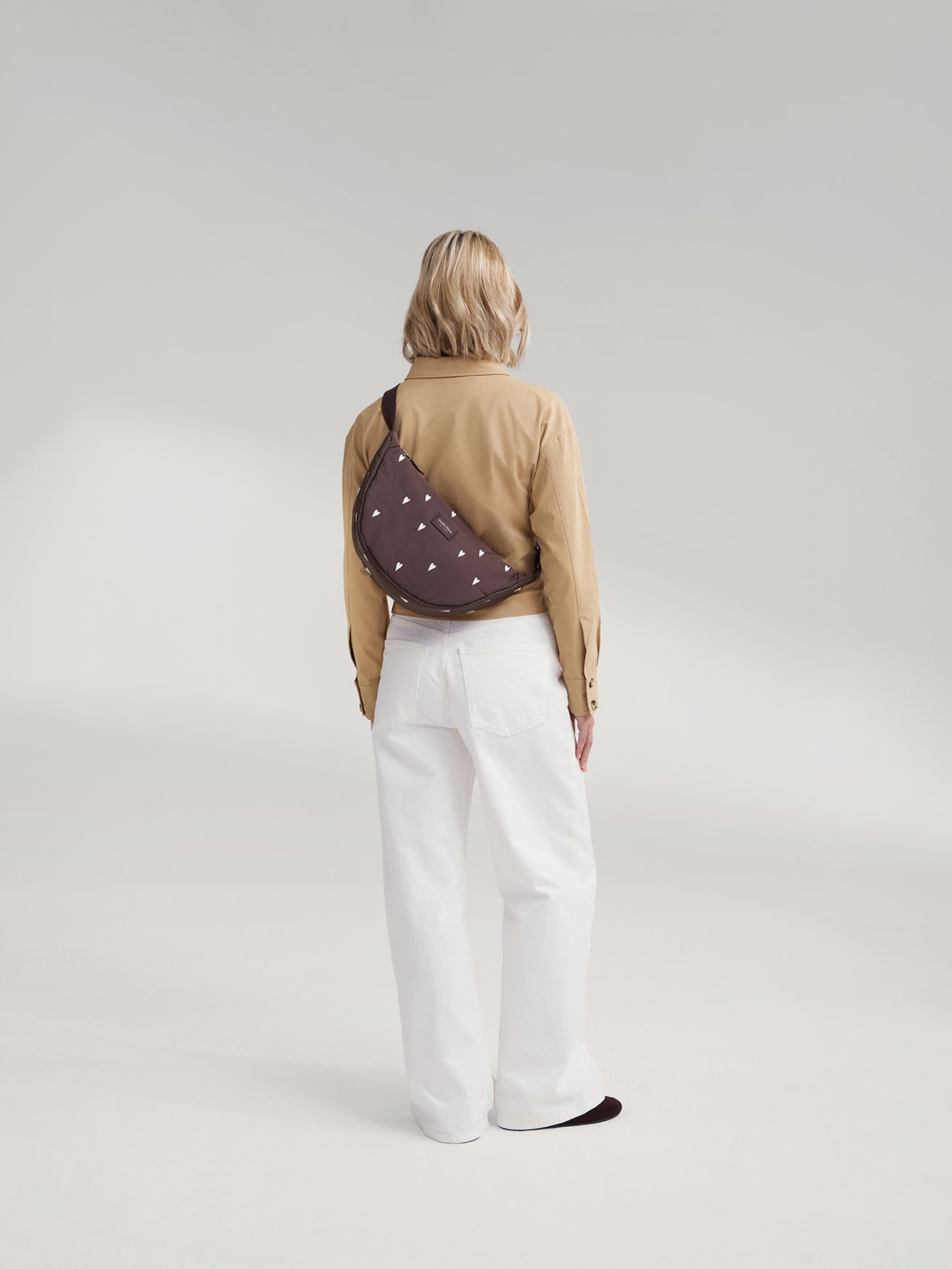 Studio Noos Puffy Bauchtasche Braun Herzen Damen
