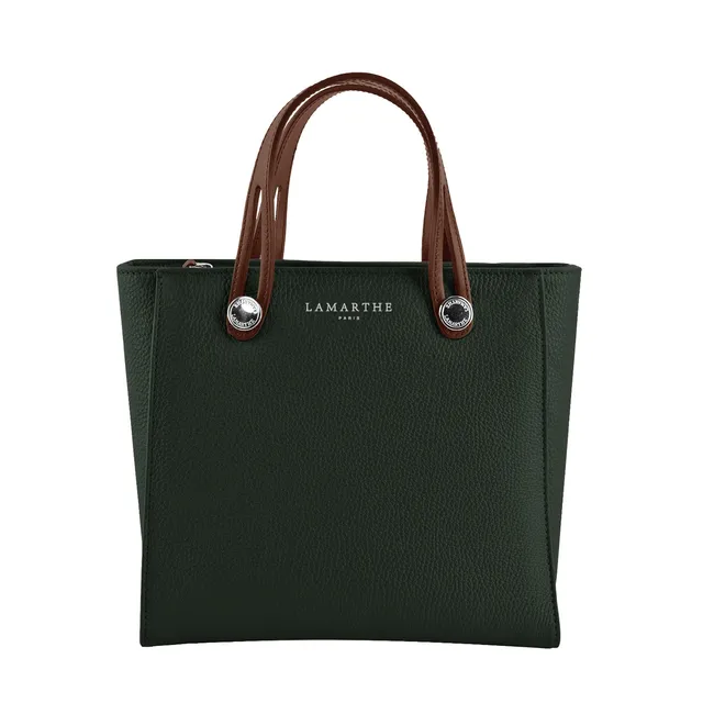 Lamarthe Fidèle Handtasche Grün Vollleder