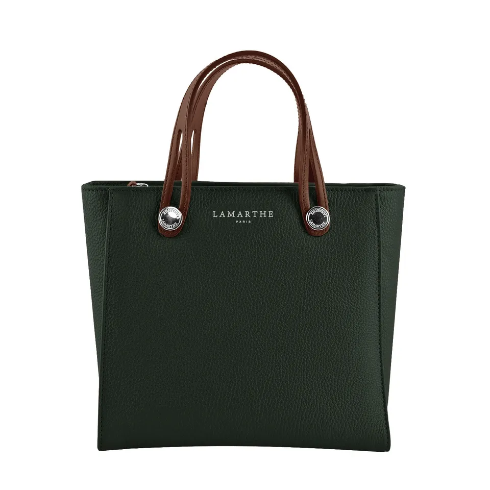 Lamarthe Fidèle Handtasche Grün Vollleder