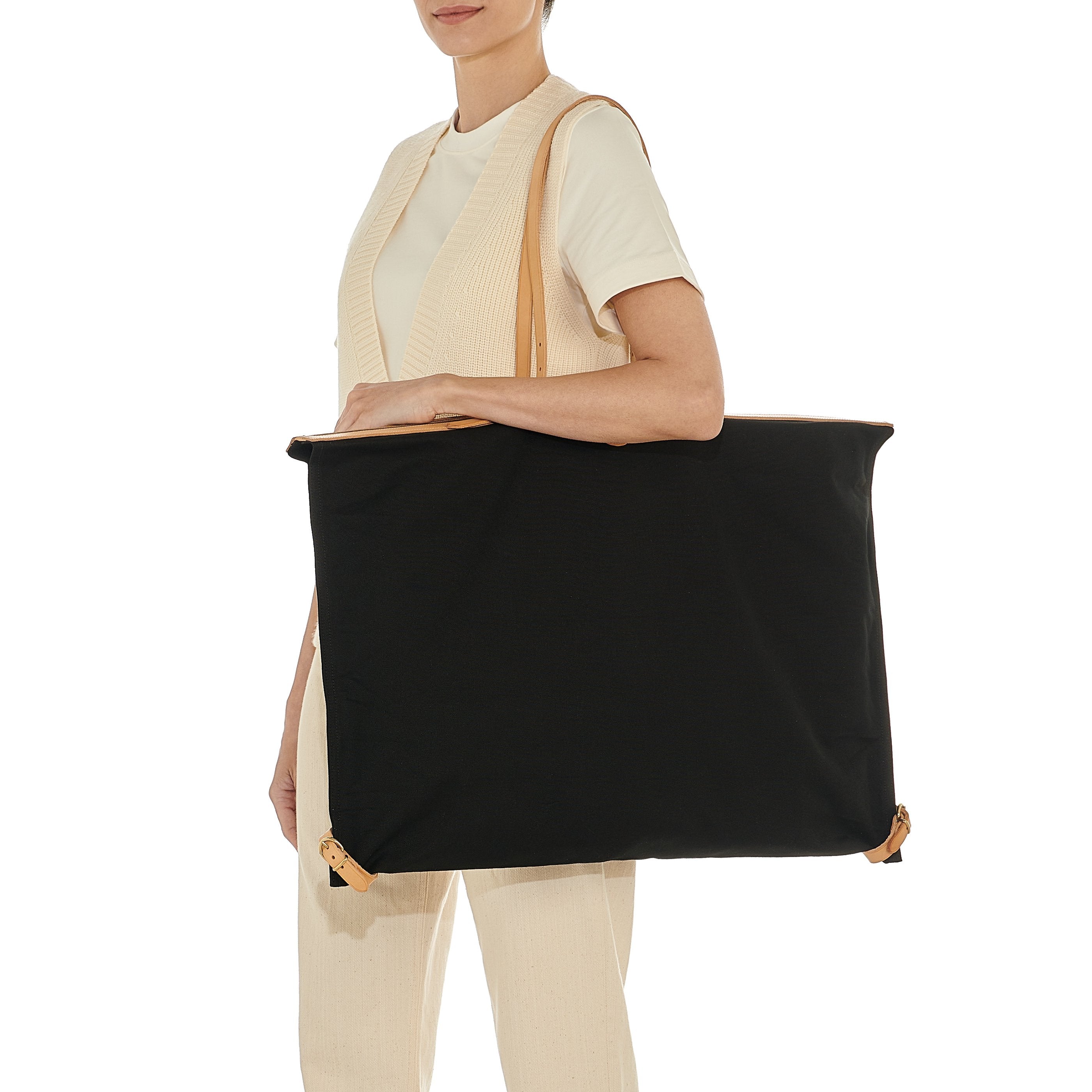 Il Bisonte Caramella Schultertasche Schwarz Vollleder