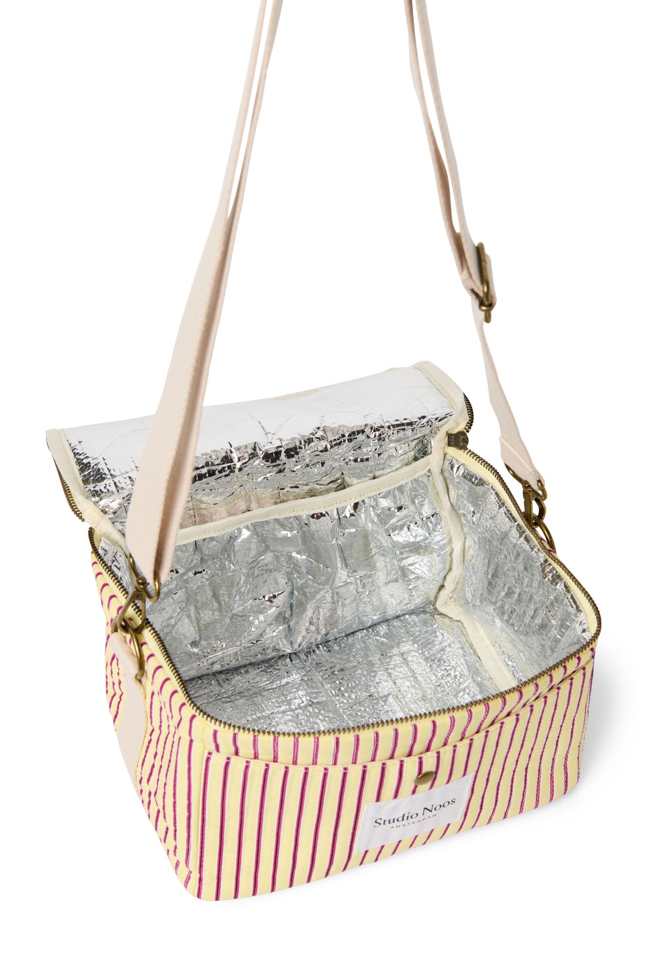 Studio Noos Poplin Kühltasche Butter Yellow gestreift