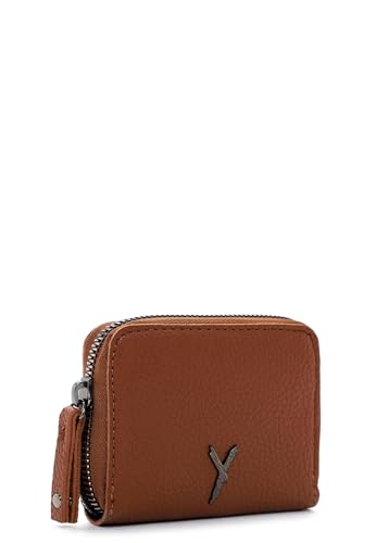 SURI FREY Gitty Zip Around Wallet Mini Darkcognac 10cm