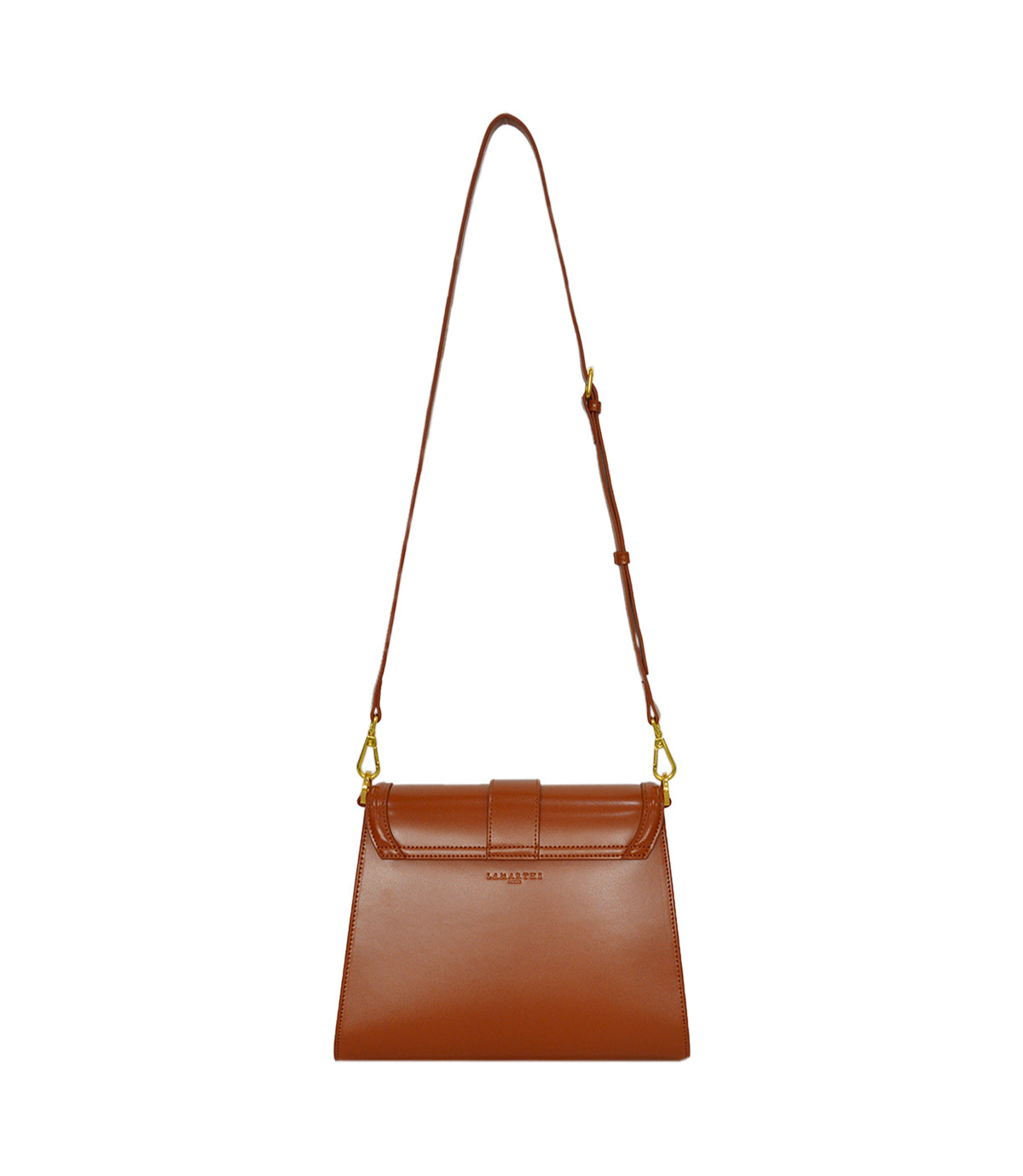 Lamarthe Bella Schultertasche Cognac Spaltleder